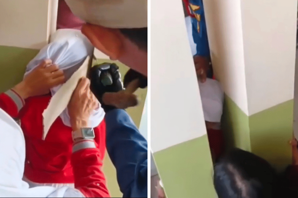 Anak TK Terjepit Tiang, Damkar Tangsel Turun Tangan