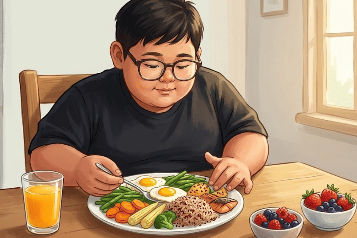 Kini pola makan Farhan sangat diperhatikan oleh orangtua
