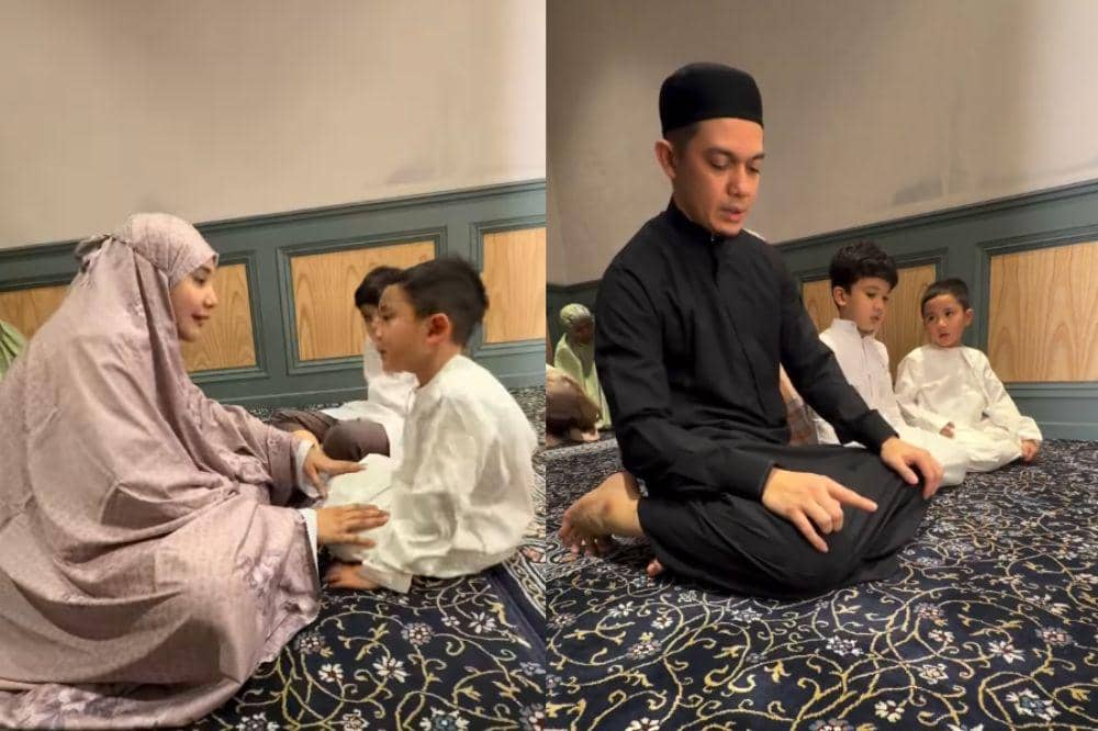 Zaskia dan Irwansyah Ajarkan Ilmu Agama ke Rayyanza dan Ukkasya