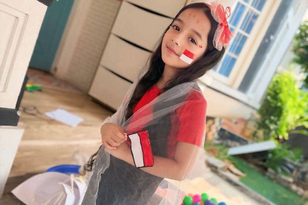 Gaya Anak Fairuz A Rafiq Rayakan HUT RI 2