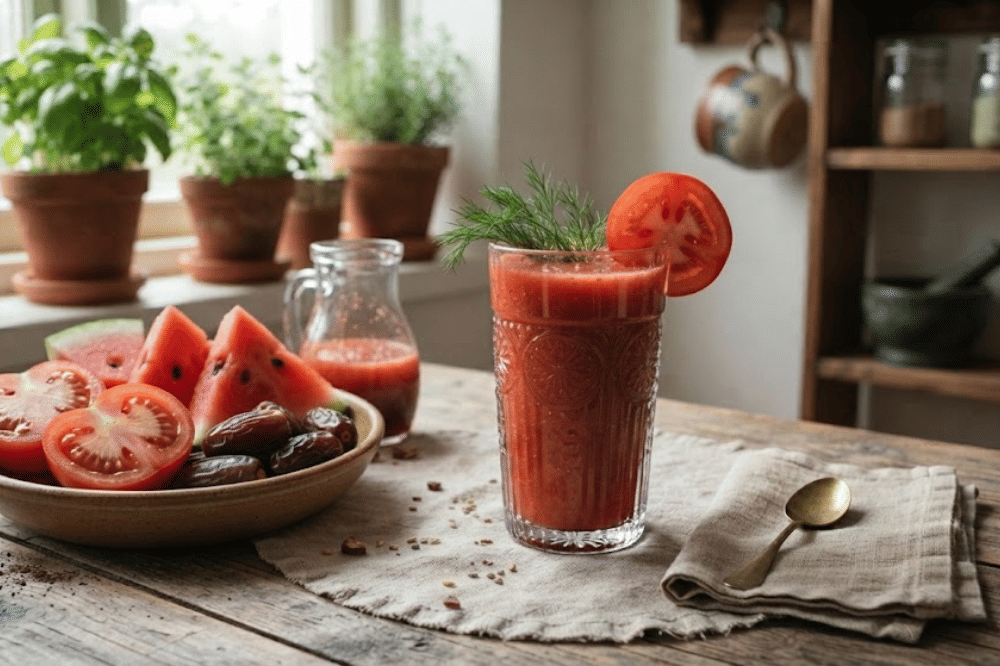 Jus tomat, semangka, dan kurma kaya zat besi
