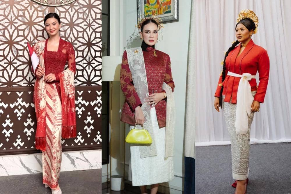Inspirasi Kebaya Merah Artis saat Hadiri Upacara Kemerdekaan di Istana