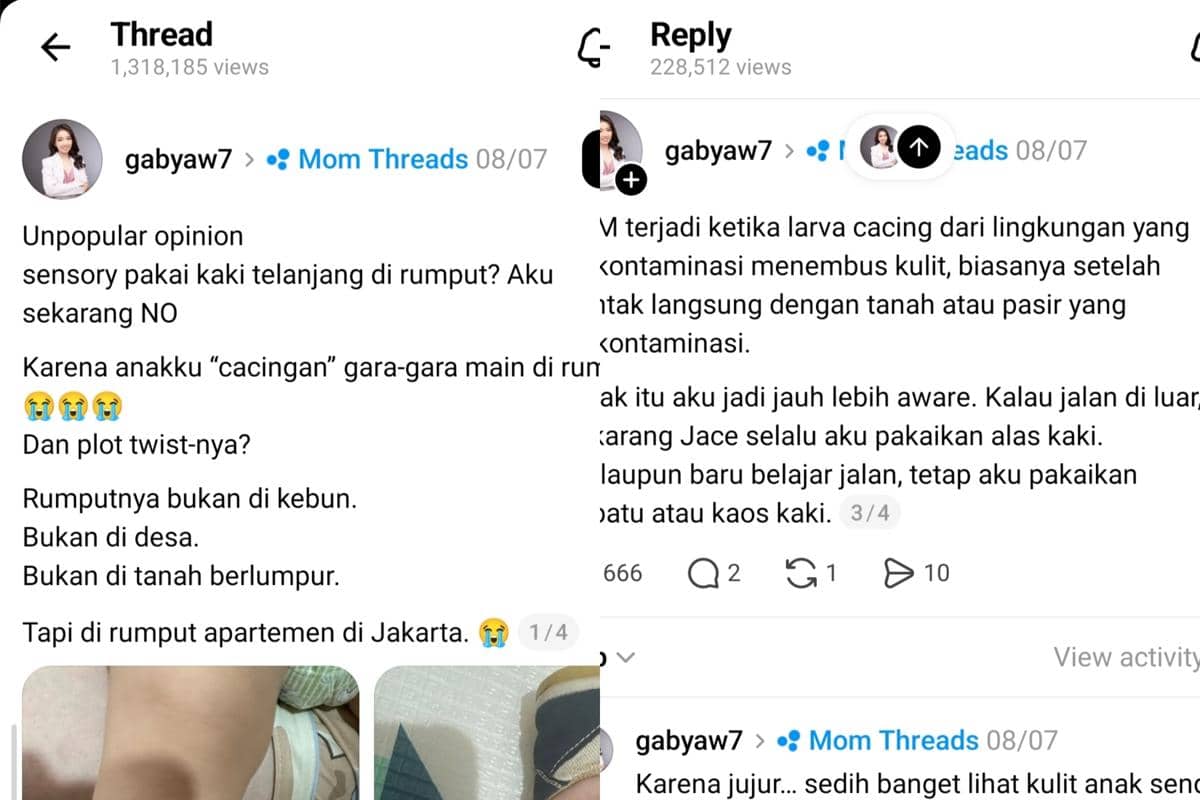 Kenali bahaya CLM di kulit anak saat main tanpa alas kaki di rumput kota