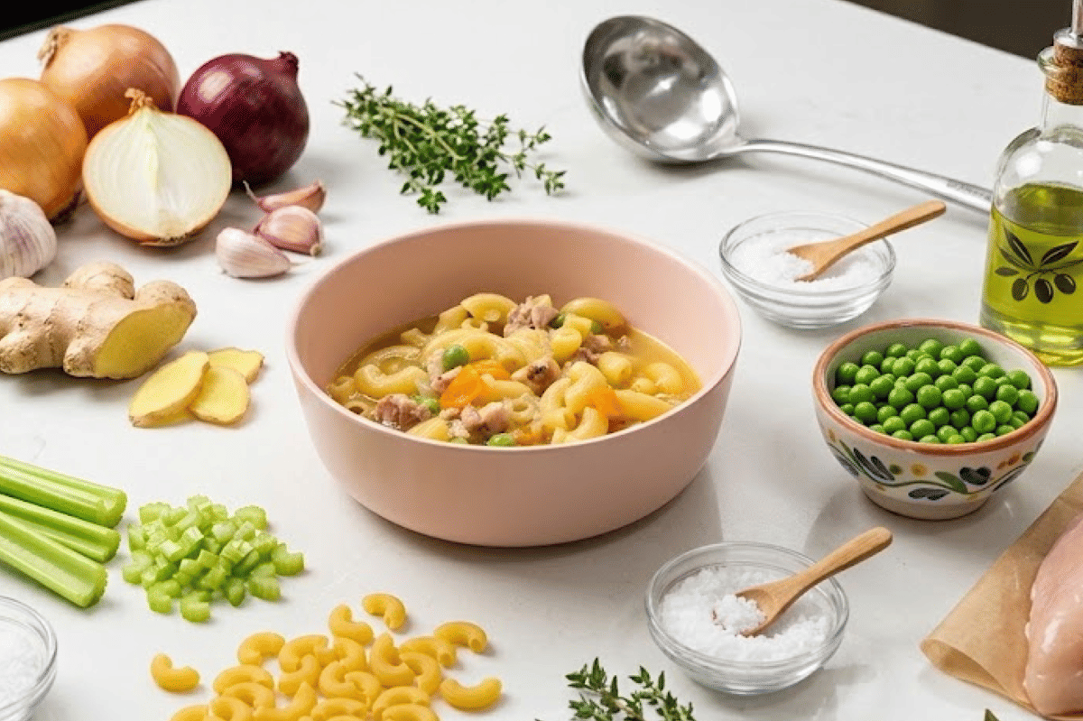 Bahan utama yang dibutuhkan adalah ayam dan pasta makaroni