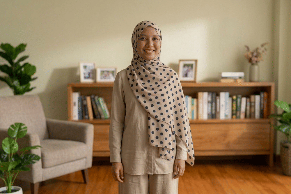 Hijab atau Pashmina Polkadot