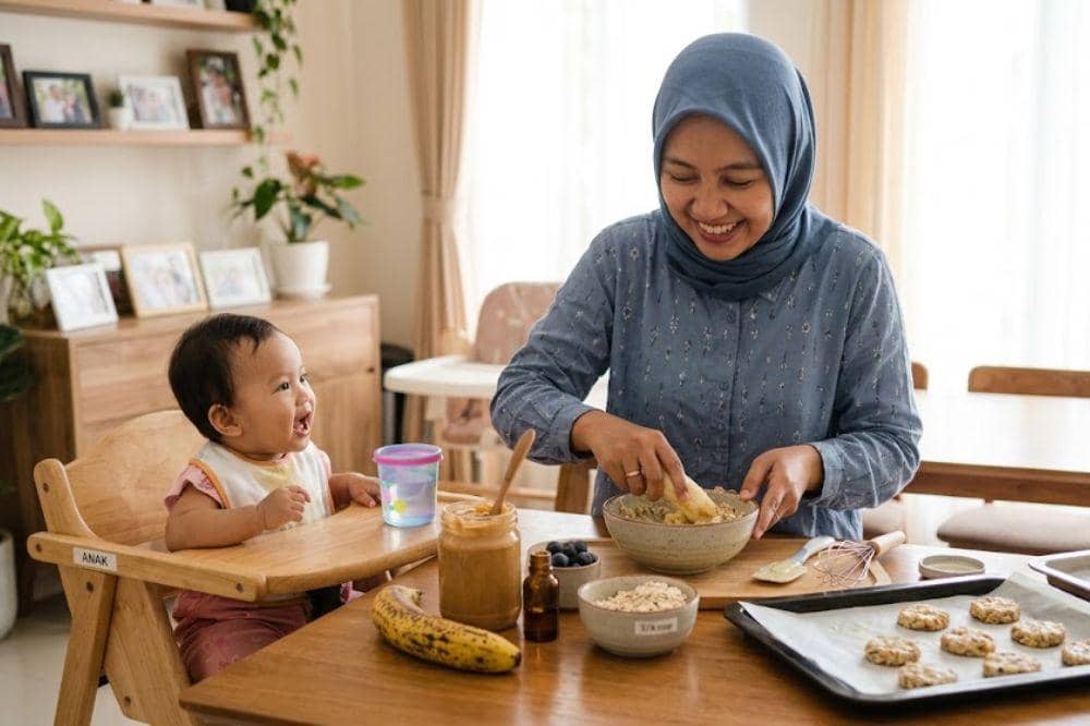 Cara membuat biskuit oat pisang