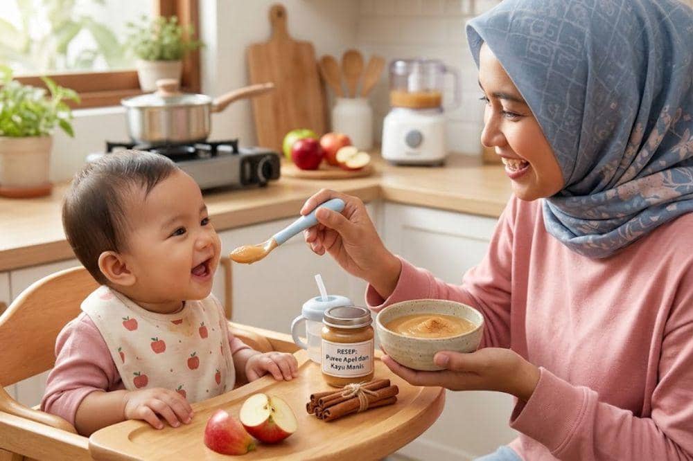 Resep Puree Apel dan Kayu Manis untuk MPASI