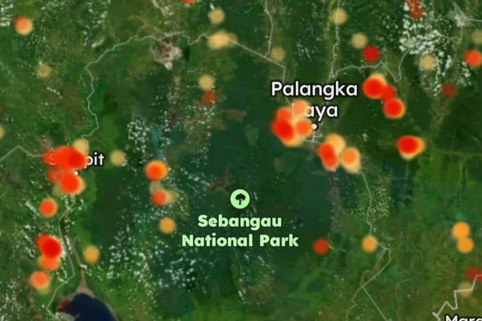 Ribuan titik panas tersebar di Kalimantan