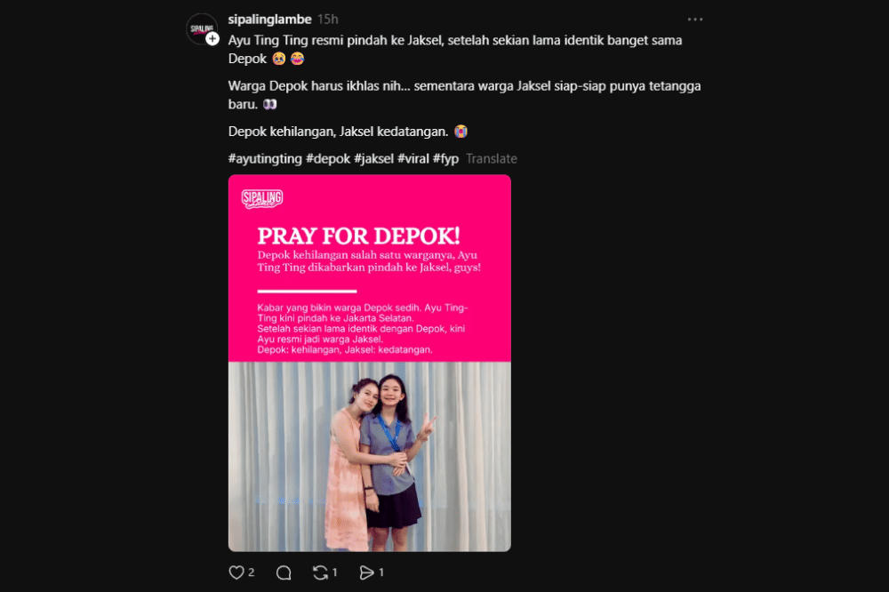 Komentar Ayu TIng TIng pindah rumah 4