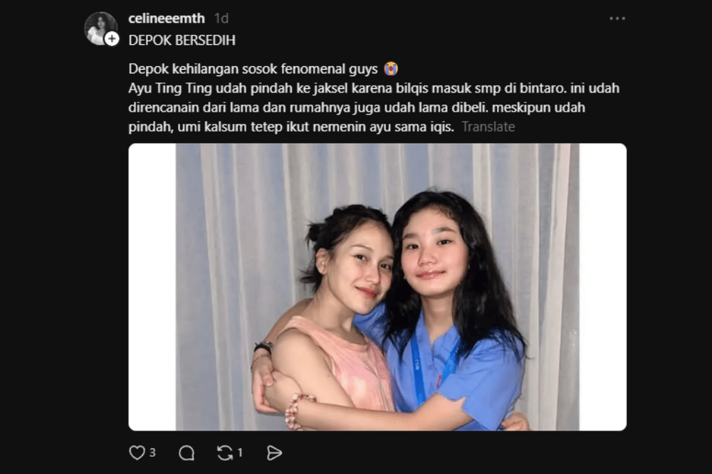 Komentar Ayu TIng TIng pindah rumah 6