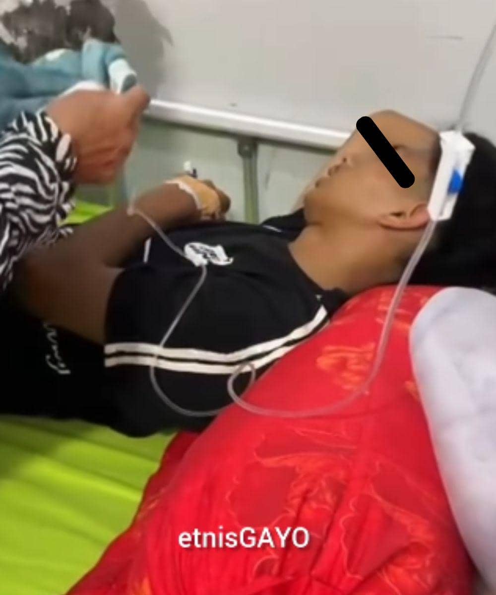 Korban harus menjalani perawatan di rumah sakit