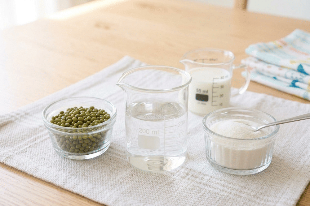 Bahan-bahan agar-agar kacang hijau