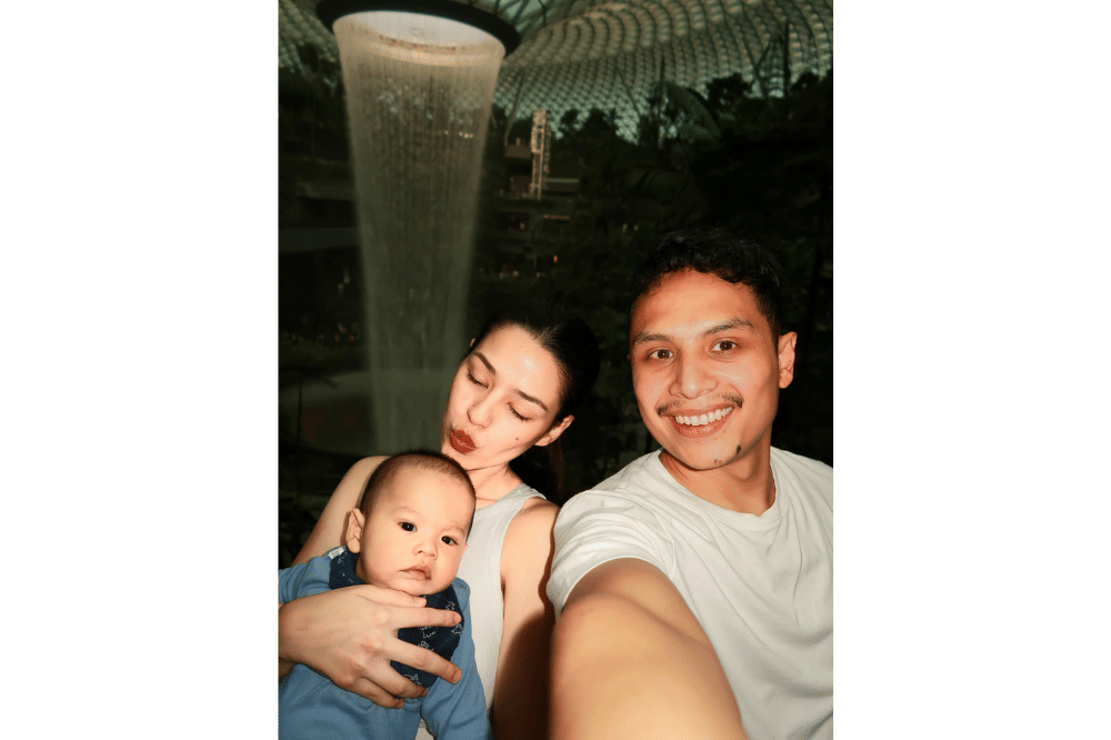 Foto wajah anak Susan Sameh dalam berbagai ekspresi