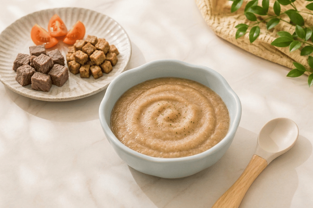 Menu MPASI 6 sampai 12 bulan tinggi kalori dan protein