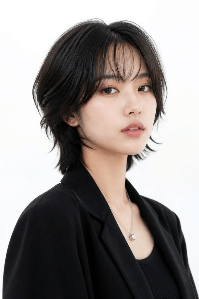 Short Wolf Cut dengan Oval Layer 