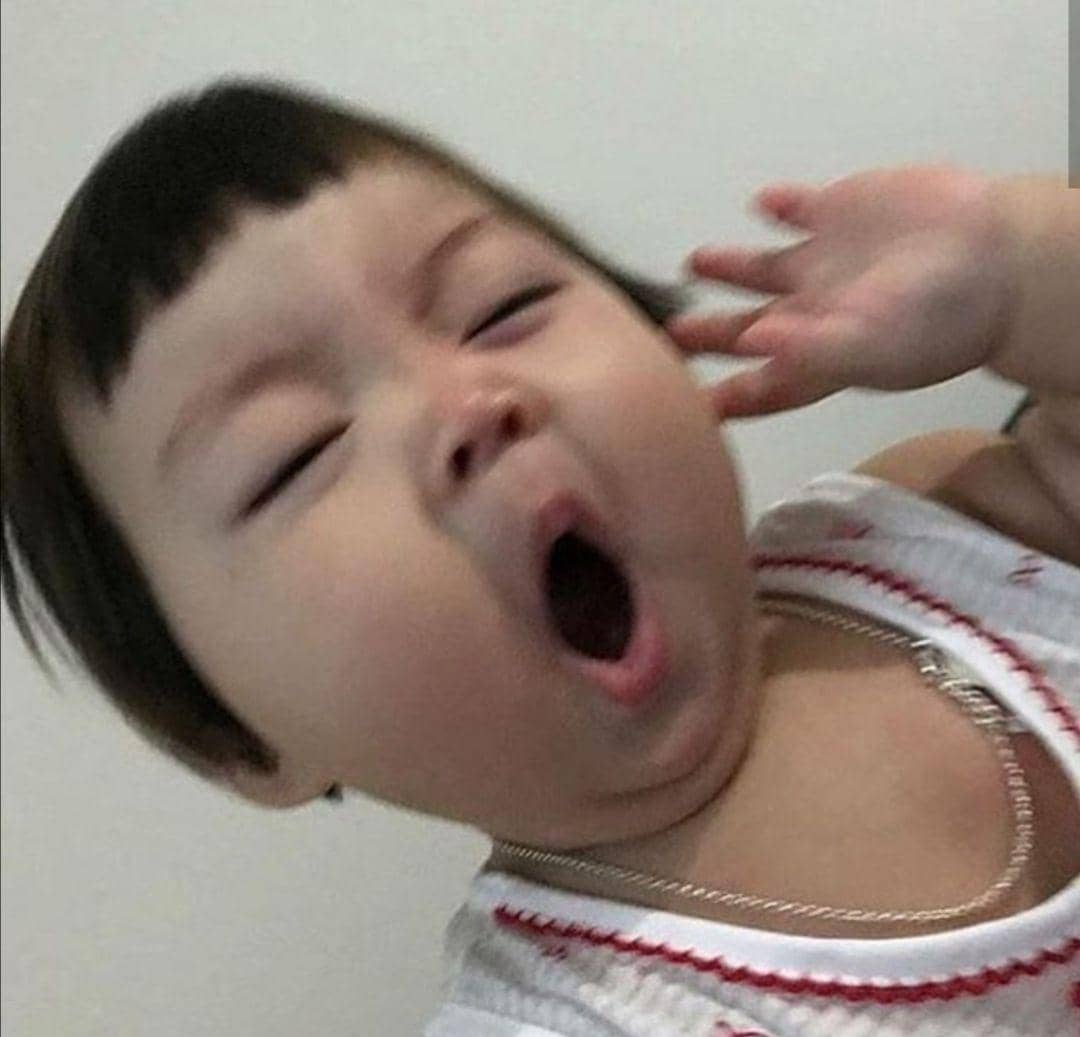 Menguap tetap terlihat menggemaskan