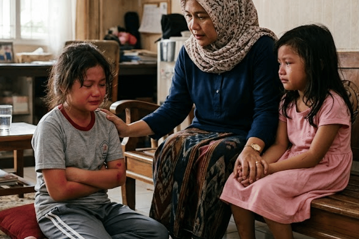 Jangan selalu minta kakak untuk mengalah dengan adik karena lebih besar