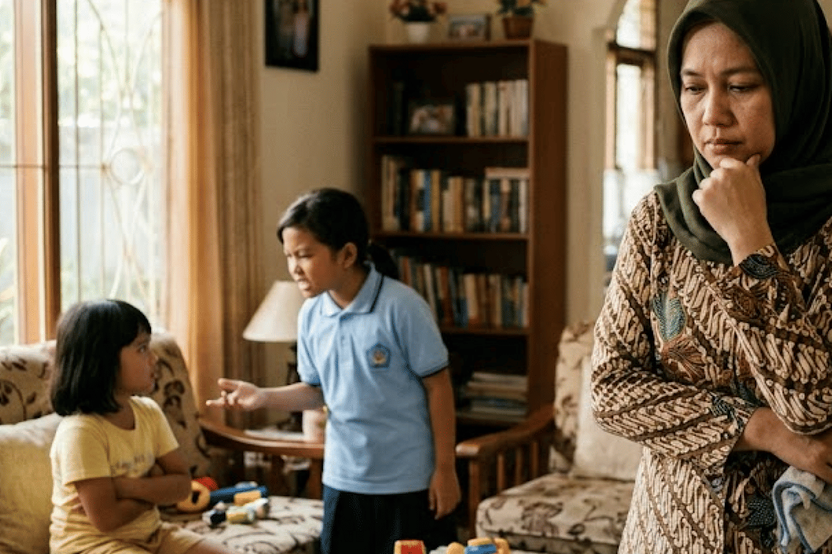Mama jangan terbawa emosi ketika melihat anak bertengkar