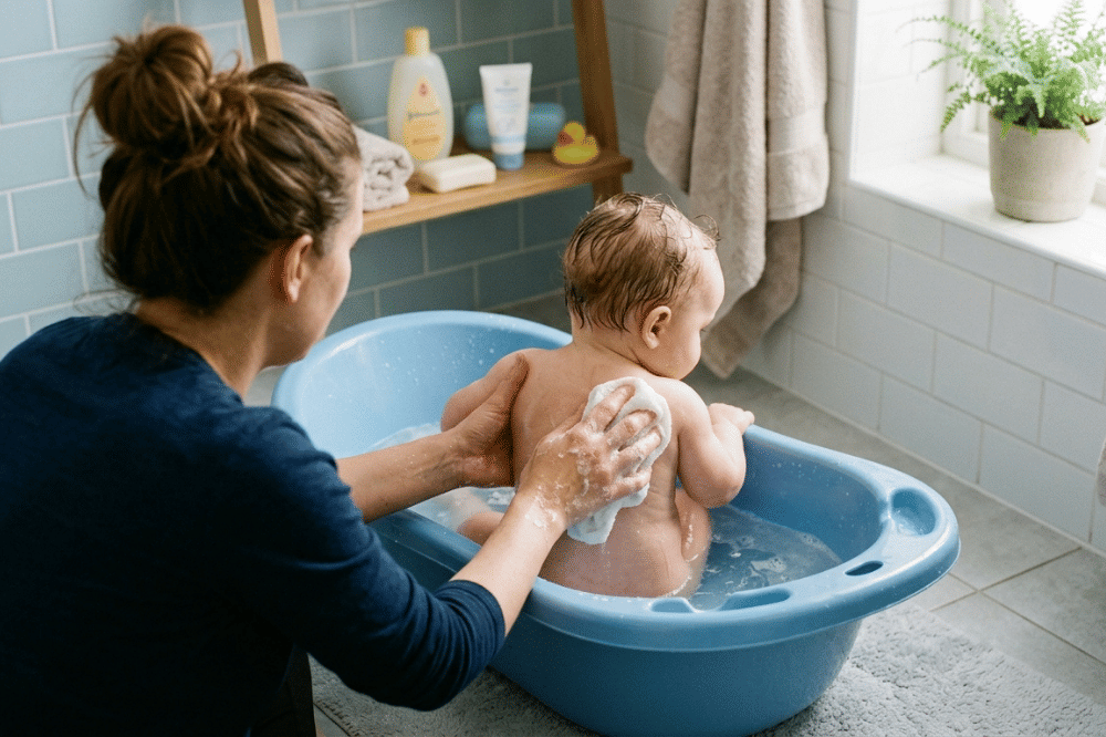 Bayi boleh mandi 2 kali sehar mulai usia berapa?