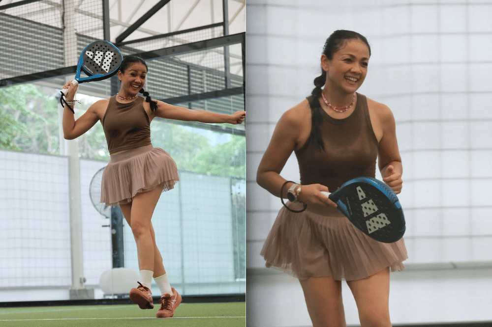 Gaya feminin saat bermain padel