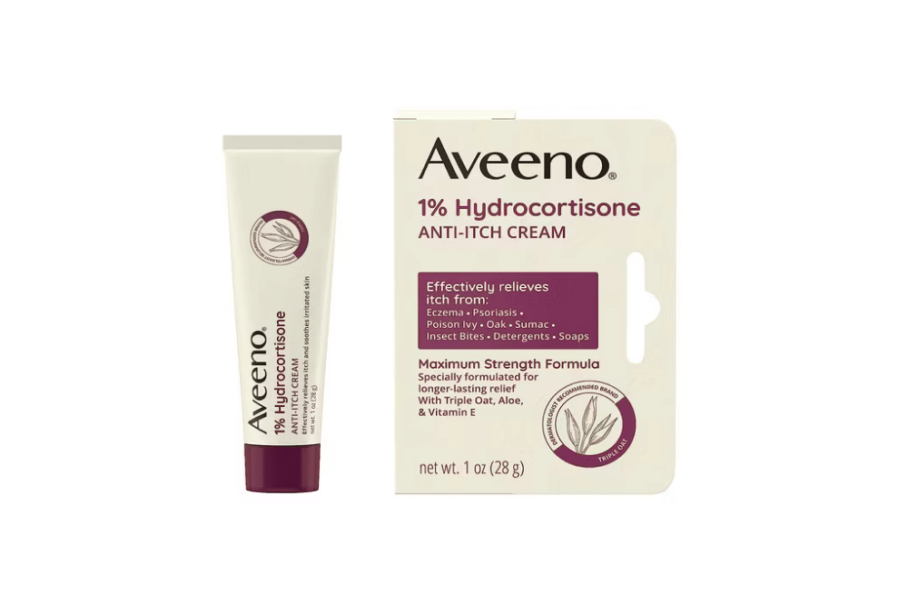 Aveeno anti itch cream active naturals 1% hydrocortisone