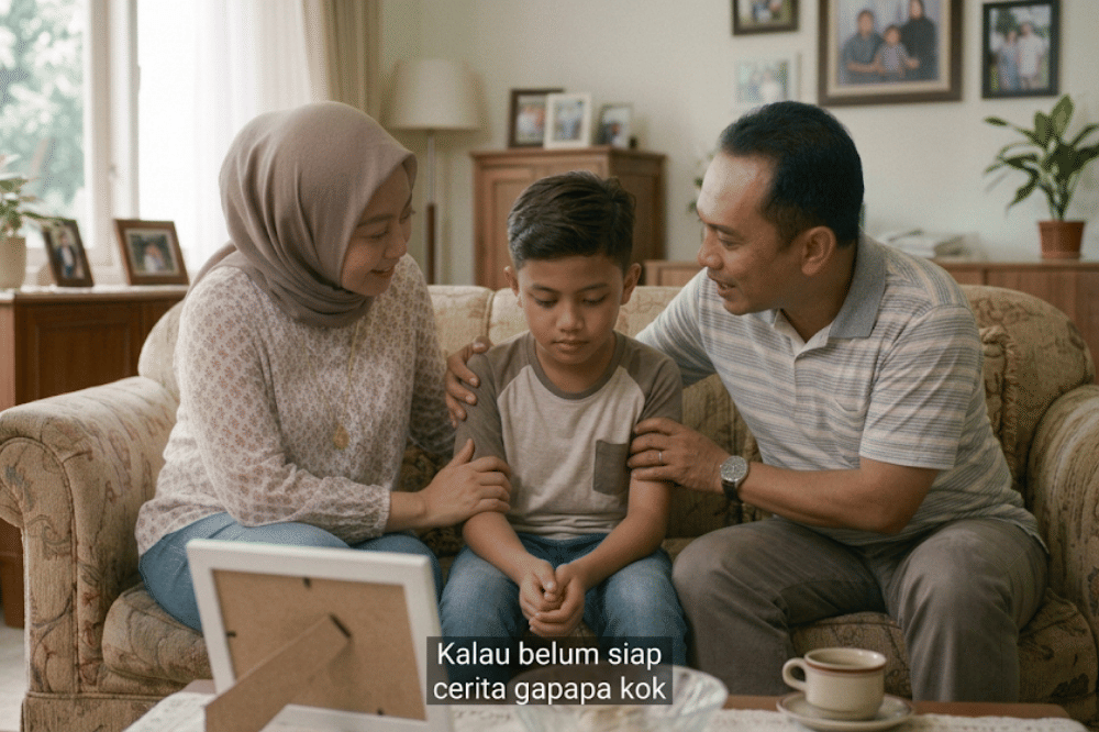 "Kalau belum siap cerita gapapa kok"