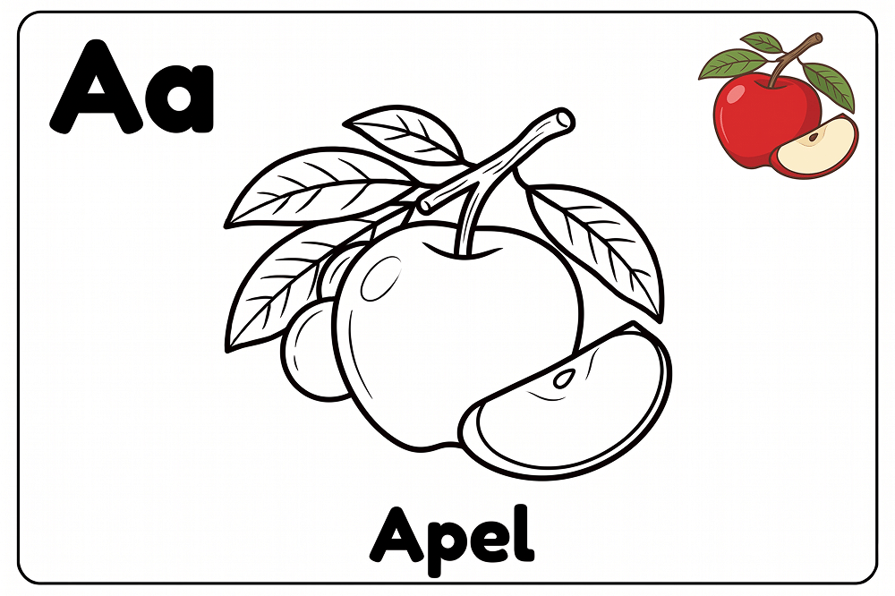 Gratis! 100 Ide Lembar Mewarnai Gambar Buah untuk TK yang Edukatif