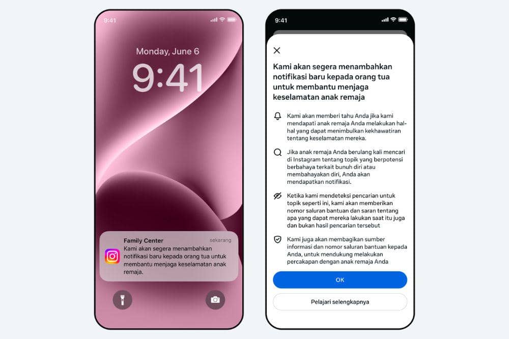 Pencarian dan konten terkait bunuh diri juga dibatasi
