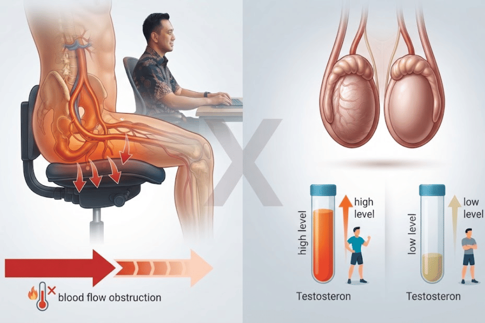 Menghambat sirkulasi darah ke organ reproduksi