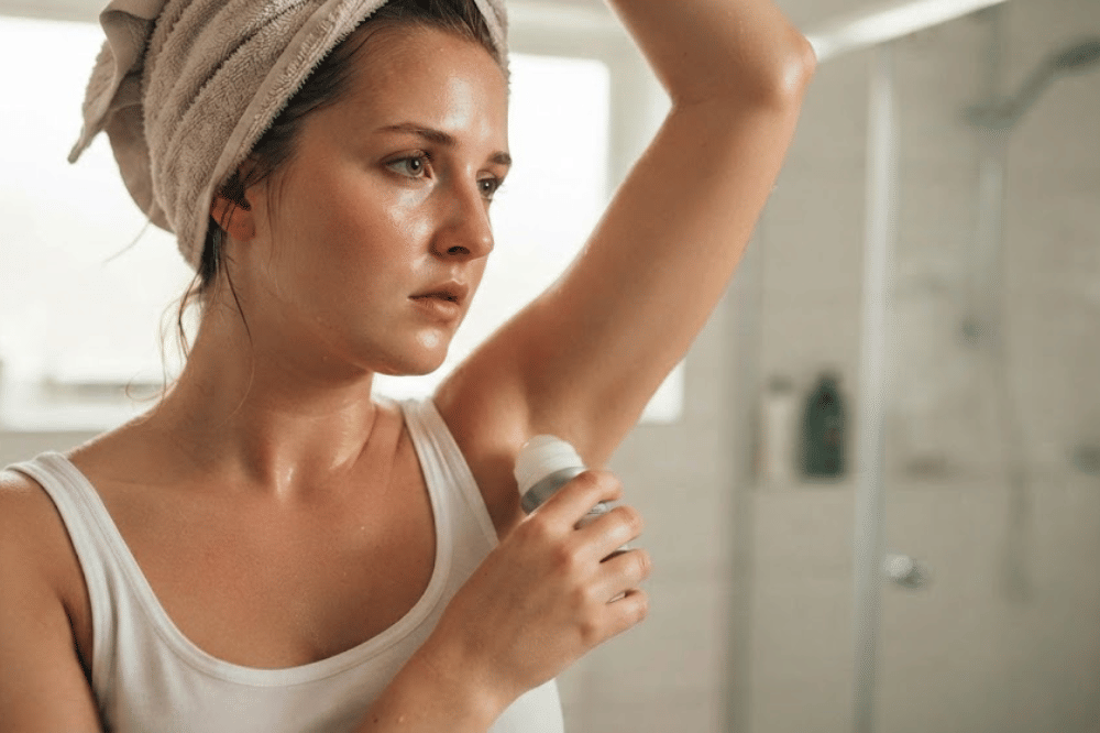 Penggunaan antiperspiran di malam hari