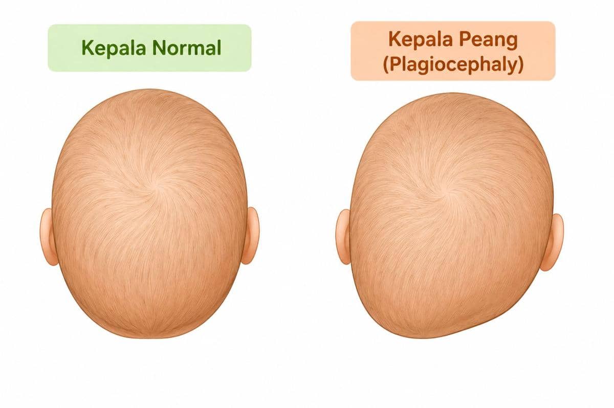 Penyebab kepala peang pada bayi