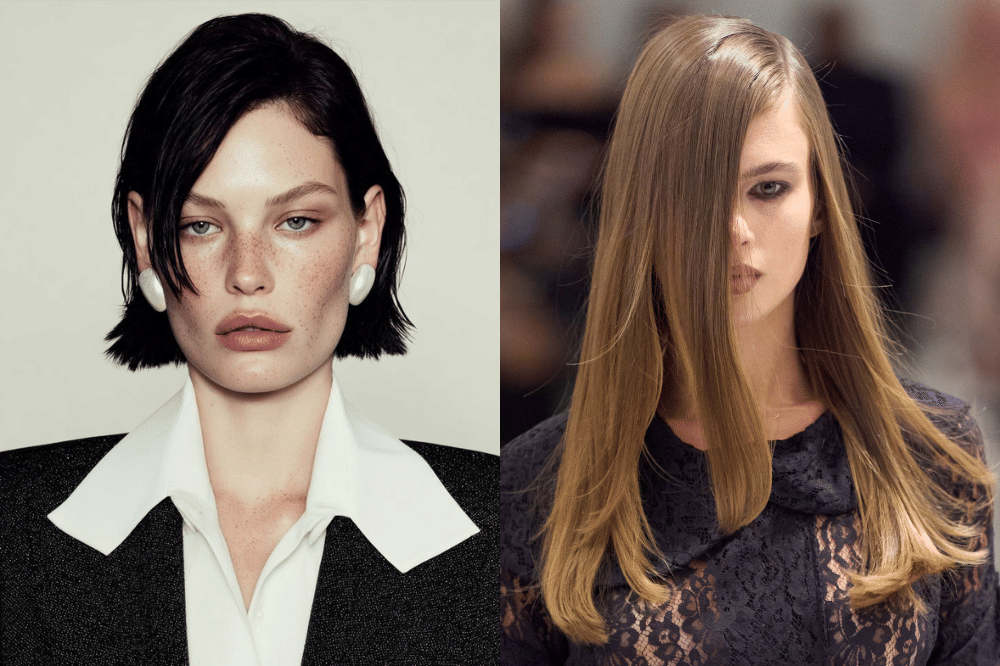 Power Suit Hair, Rambut Sleek dengan Belahan Samping
