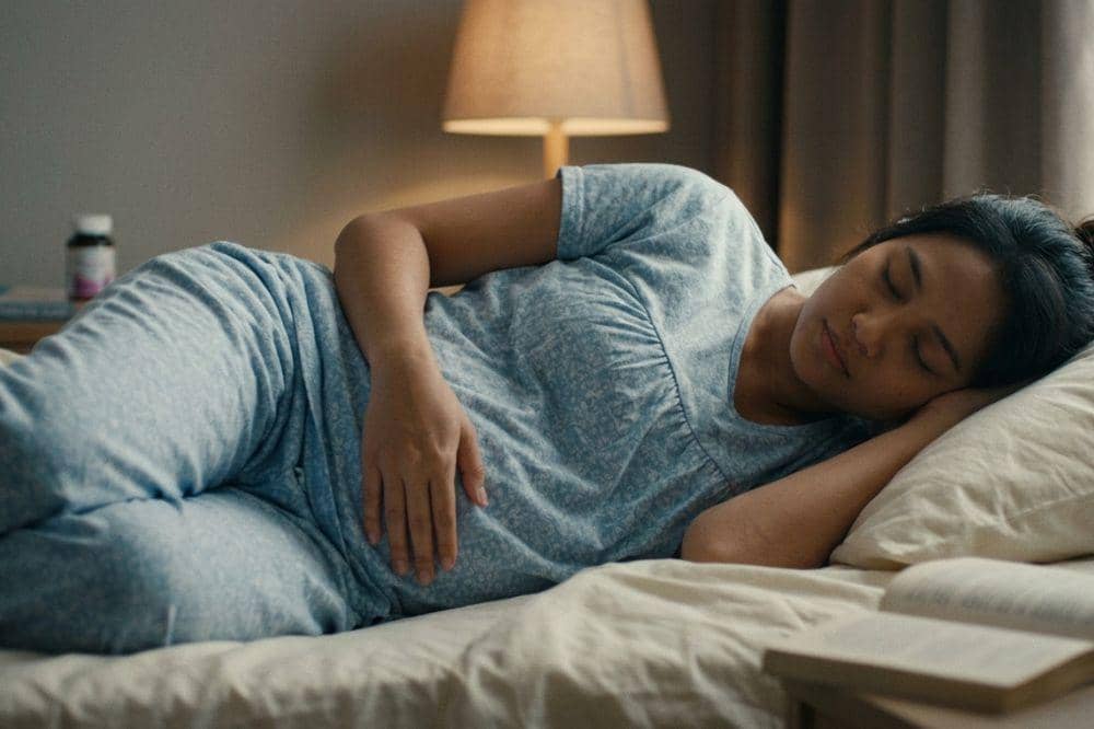 Posisi tidur yang membuat kaki tertekuk