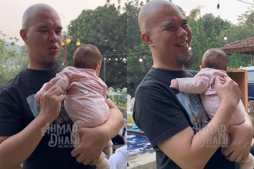 7 Momen Ahmad Dhani Gendong Soleil, Anak Al Ghazali dan Alyssa Daguise