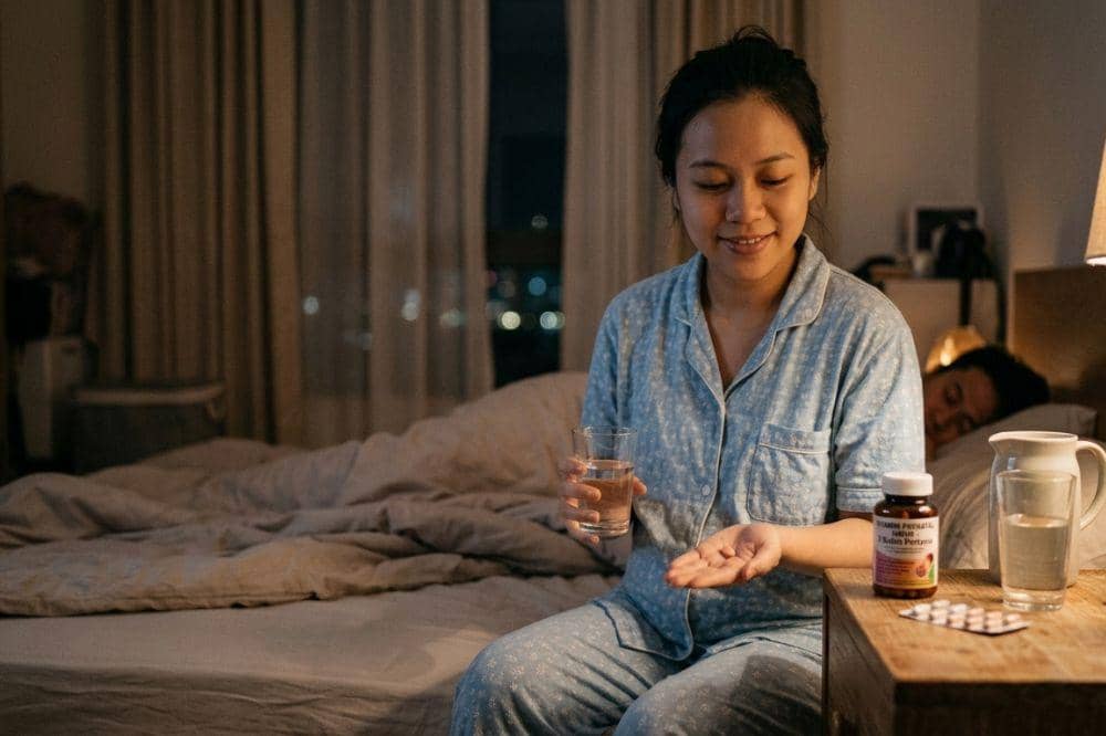 Kalsium diminum pada malam hari