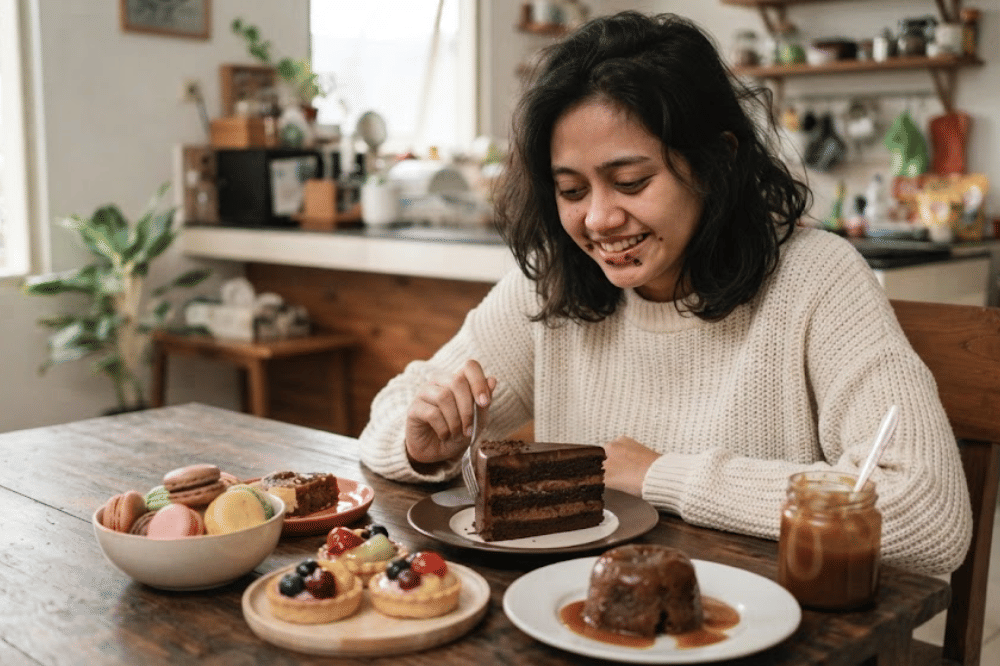 Penurunan kadar serotonin pemicu keinginan makan manis
