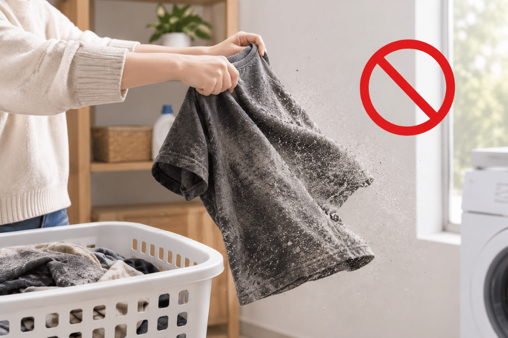 Jangan dikibas atau disikat dalam kondisi kering
