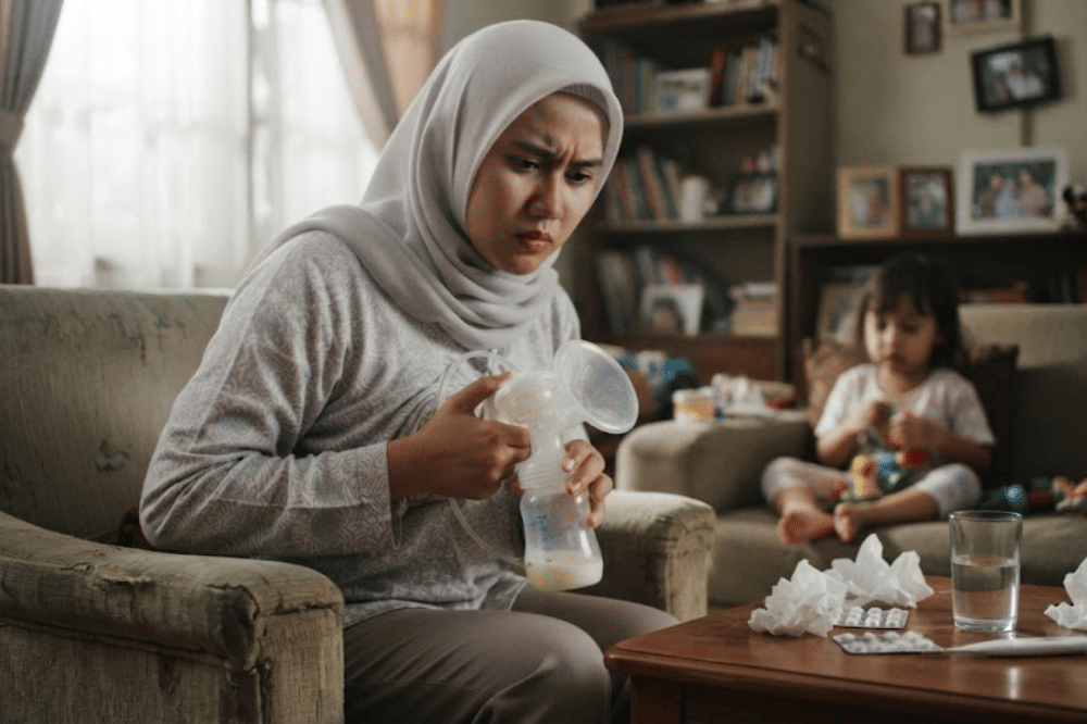 Penurunan produksi ASI akibat kondisi stres dan cemas berlebih