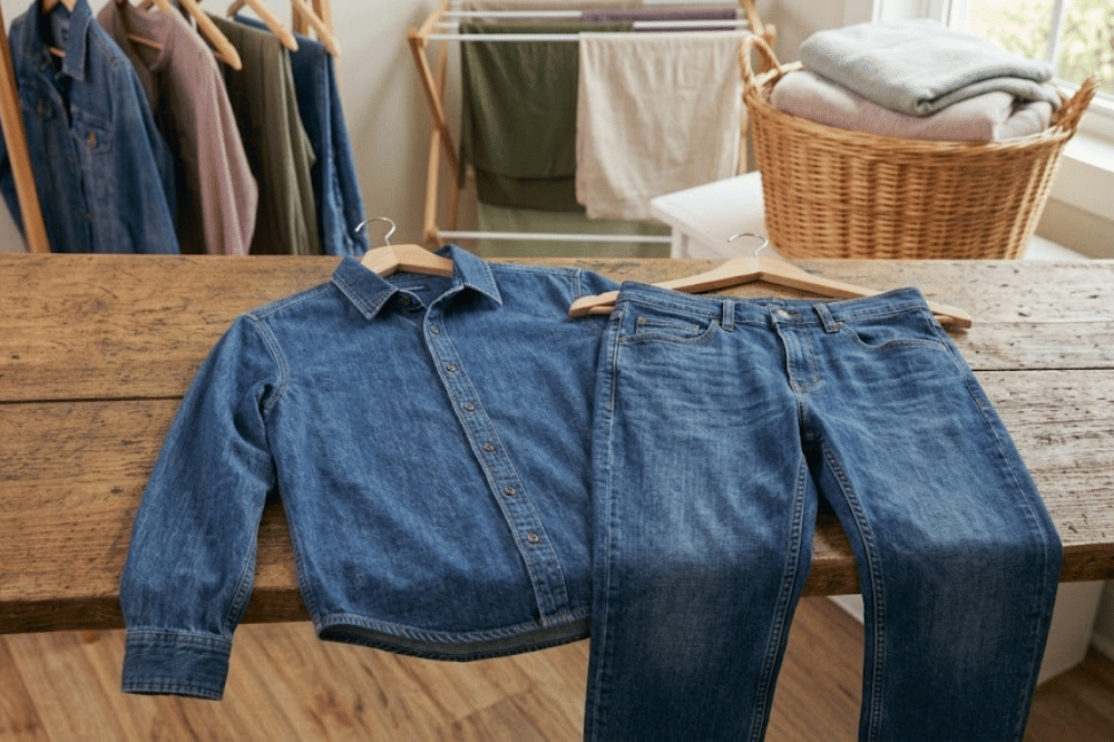 Denim yang tebal dan kokoh untuk tampilan kasual
