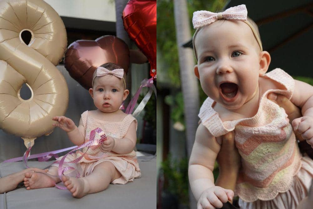 7 Foto Perayaan Kaia Anak Steffi Zamora Genap 8 Bulan