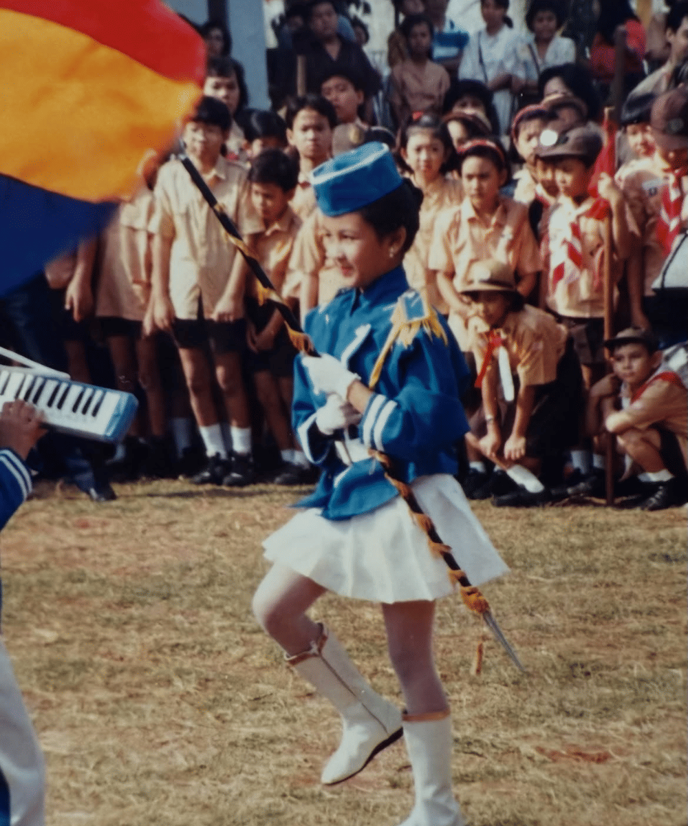 Tampil gagah sebagai mayoret marching band