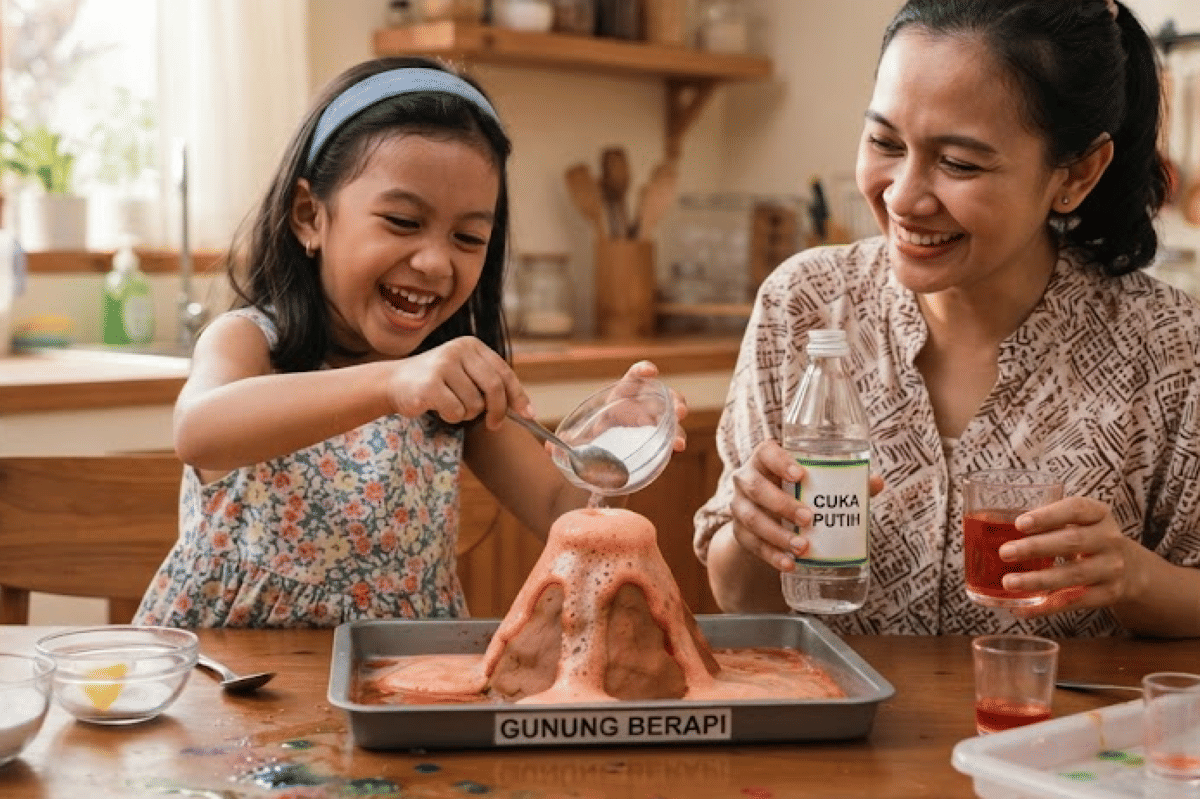 Ajak anak melakukan eksperimen menggunakan benda yang ada di rumah