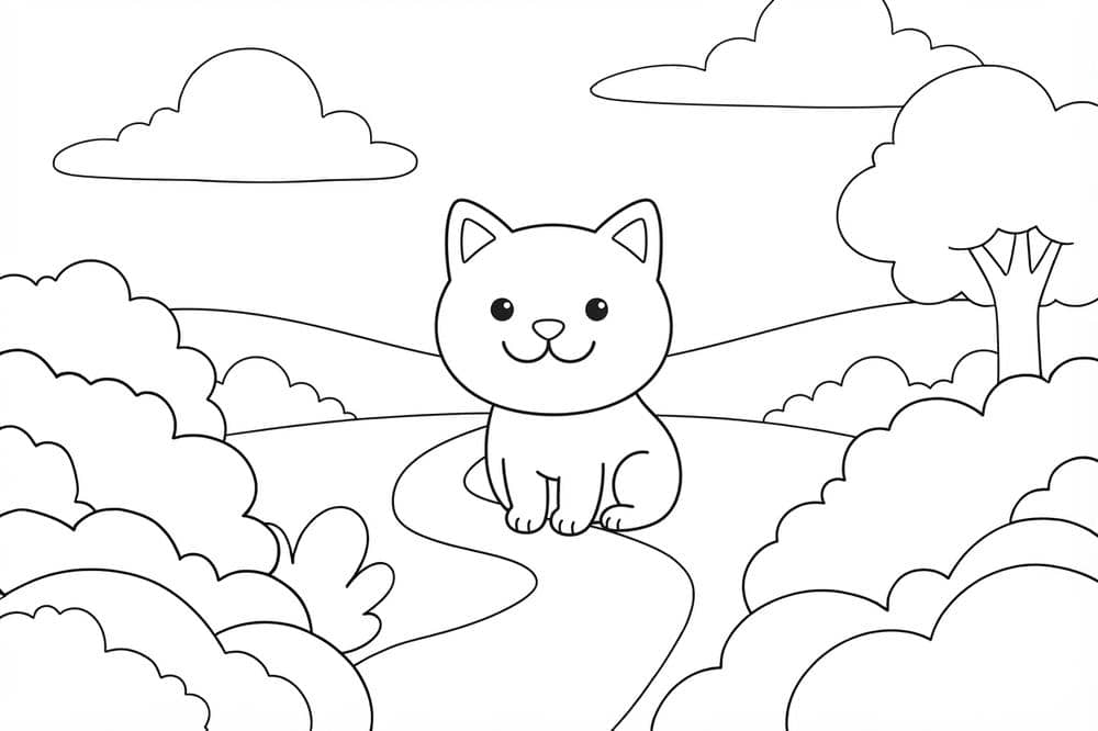 Lucu Banget! 50 Ide Lembar Mewarnai Gambar Kucing untuk Anak TK