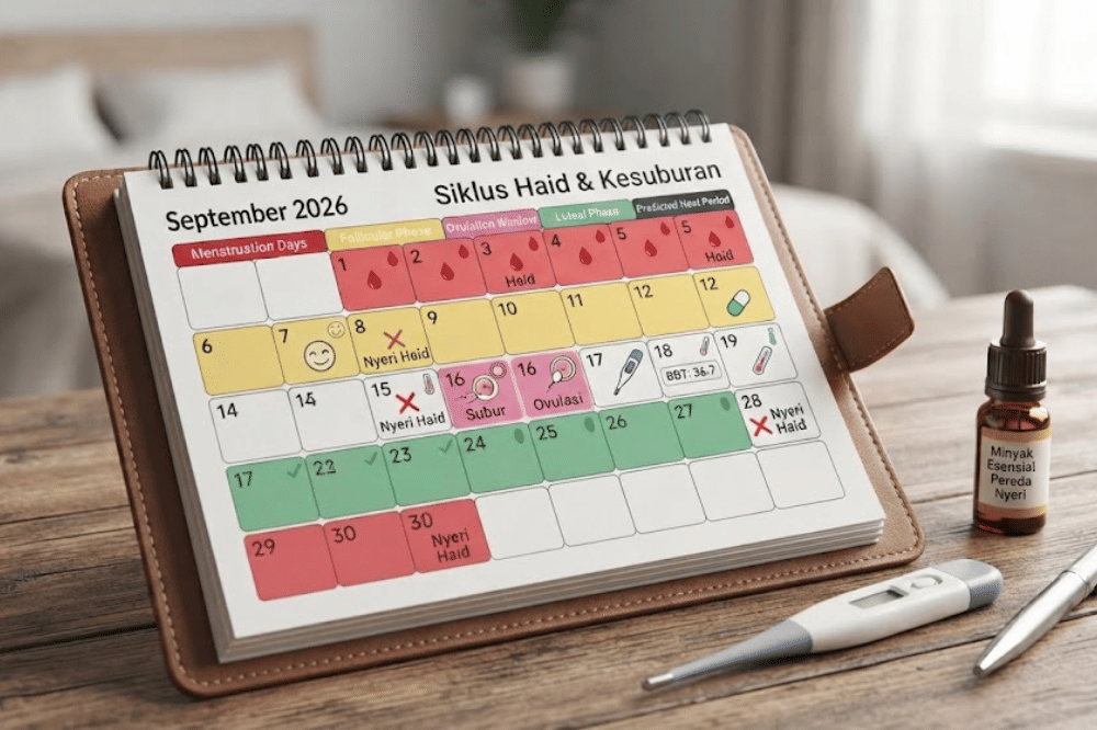 Siklus haid terlambat dari jadwal biasanya
