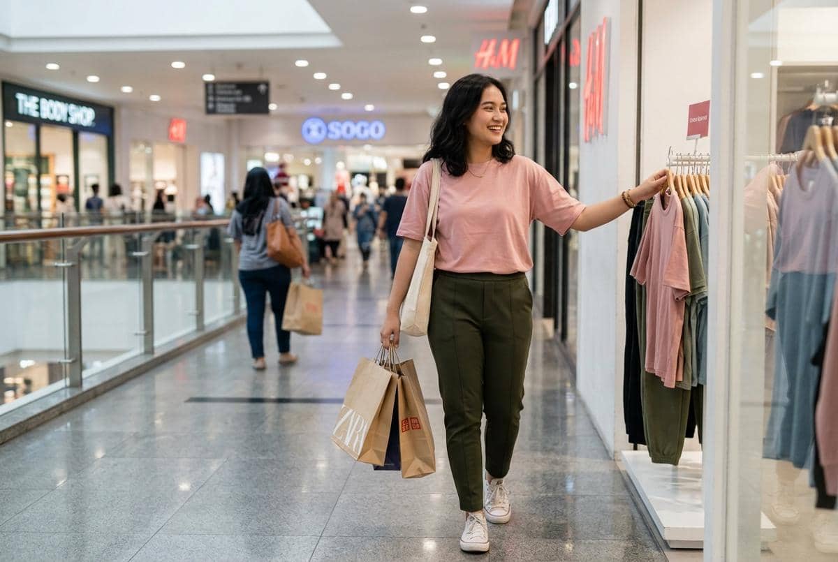 Tampil santai dengan atasan dusty pink
