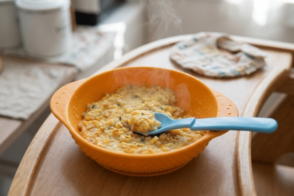 Resep Bubur Telur Tempe untuk MPASI, Kaya Protein dan Mengenyangkan!