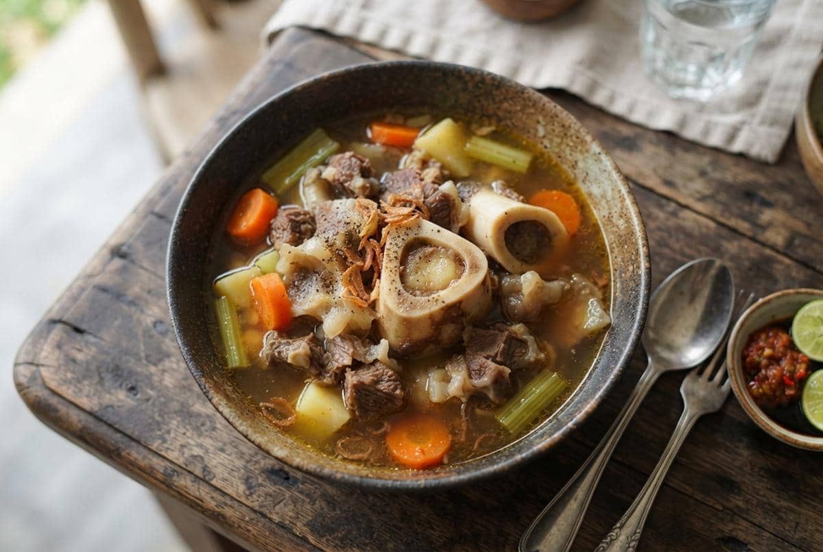 Resep Sup Tulang Sumsum Sapi untuk Regenerasi Kulit Pasca Bersalin