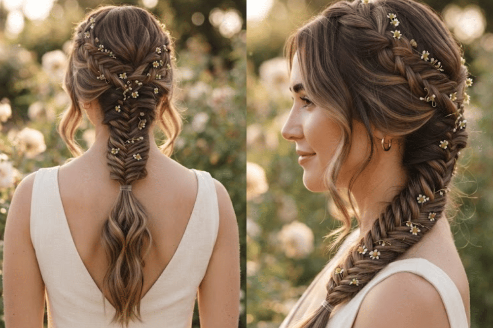 Fishtail Braid bertekstur detail yang estetik
