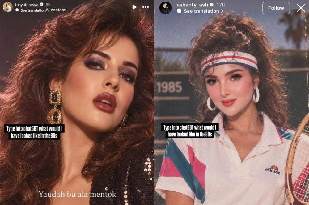 9 Artis Ikut Tren Edit Foto ChatGPT ala 80-an yang Viral, Nostalgik!