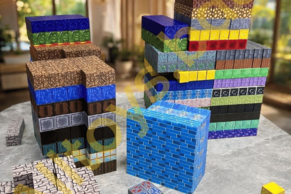 Mainan susunan balok magnetic untuk anak